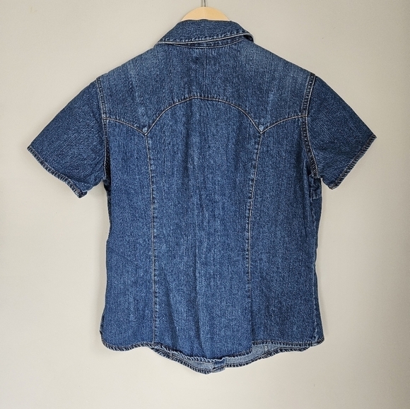 Vintage Short sleeves blouse jeans by LEVI'S size medium - Picture 5 of 7